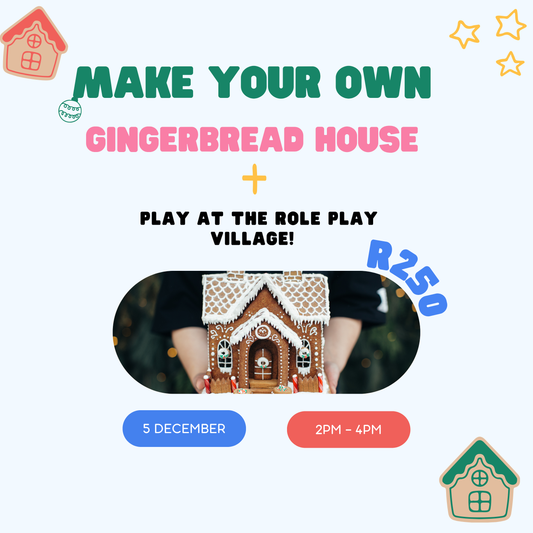 Make your own gingerbread house + play at the role play village